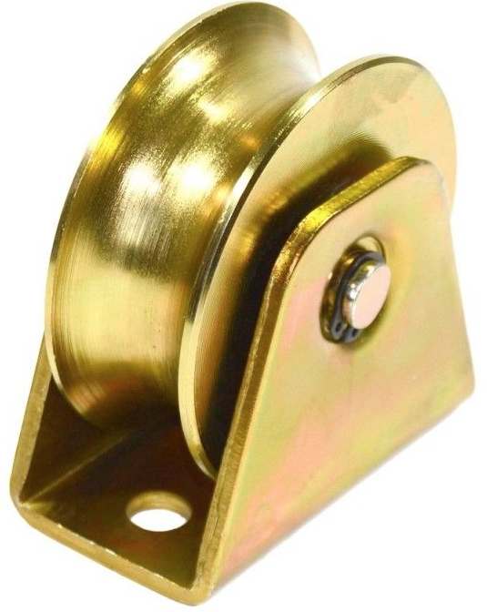 Roata poarta culisanta ingusta diametru 50mm cu sina tip teava